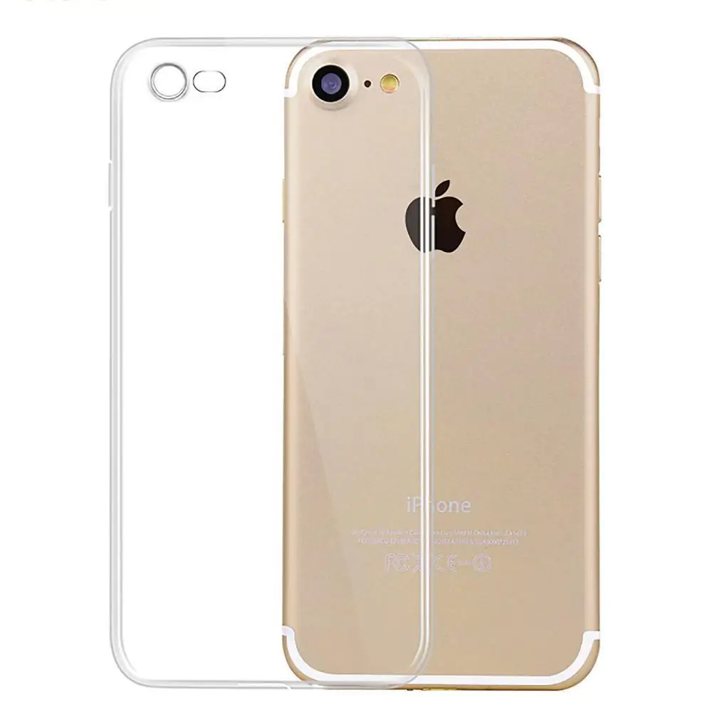 Ultra Thin Slim Soft Transparent Back Case Cover Skin for iPhone X 8 4s 5s se 5c 6s 7 Galaxy S7 Edge S8 S9 PlUS Clear Protector |