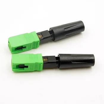 

100PCS high quality SC single-mode fiber optic SC APC quick connector FTTH Fiber Optic Fast Connector Free shipping