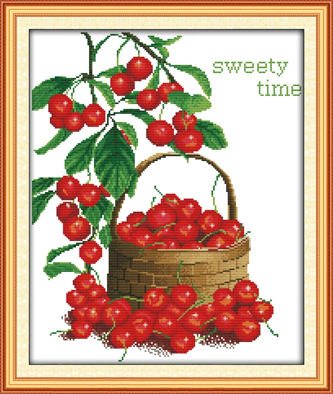 

Sweet times ,counted printed on fabric DMC 14CT 11CT Cross Stitch kits,embroidery needlework Sets, Home Decor