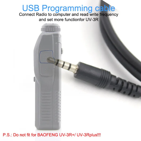 USB Кабель для программирования кабель для передачи данных для BAOFENG UV-3R UV3R Walkie Talkie двухстороннее радио