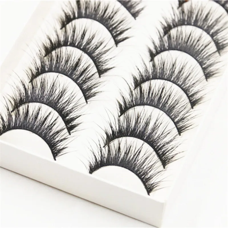 

10Pair Natural False Eyelashes Soft Long Eyelash Fake Eye Lashes Extension Tools Makeup False Eyelashes Extension False Eyelash