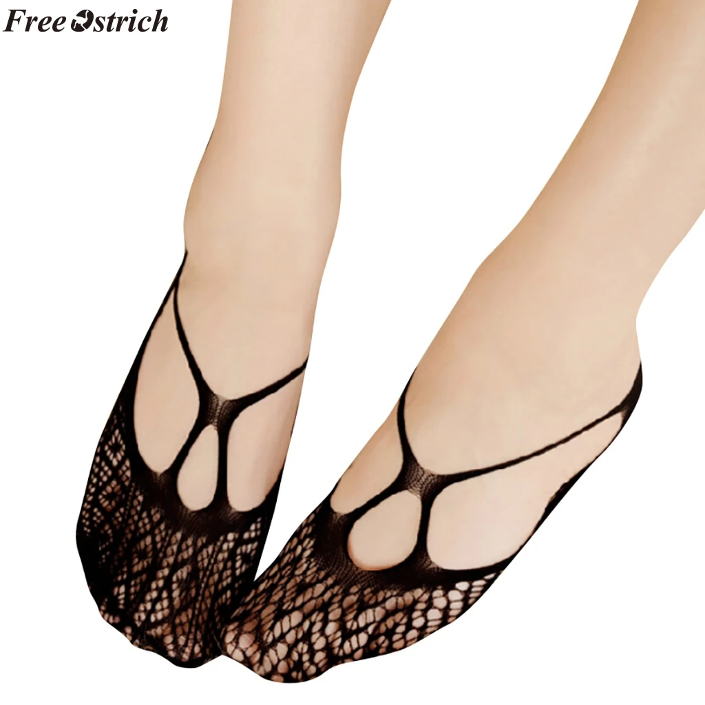 

FREE OSTRICH Spring and summer thin lace ladies boat socks fashion women's invisible socks flowers short socks 2019