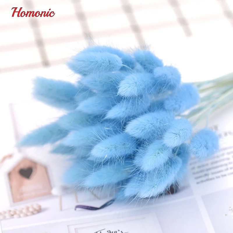 

50pcs dried natural flower bouquets colorful Lagurus ovatus bouquets&Uraria picta&rabbit tail grass bouquets bunches