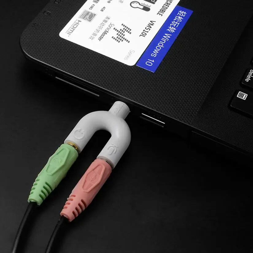 Гарнитура Adapter Kit U Форма 3 5 мм Y разветвитель для аудио наушников и микрофона ПК