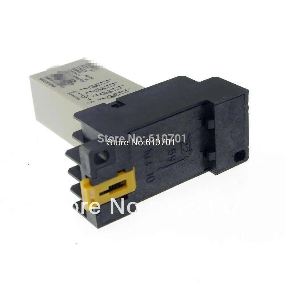 1 шт. 12VDC/24VDC/24VAC/110VAC/220VAC 12V H3Y 4 Мощность на реле задержки времени таймера 0 2 ~ 5 мин