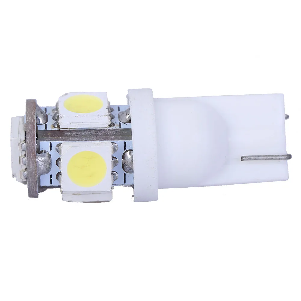 10 шт./лот T10 W5W светодиодные лампы 5050 5 SMD 194 168 Ксеноновые белые клиновидные