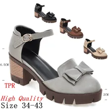 Cut-Outs Summer Casual Retro Women Brogue High Heel Shoes Pumps High Heels Gladiator Sandals Woman Plus Size 34-40.41.42.43
