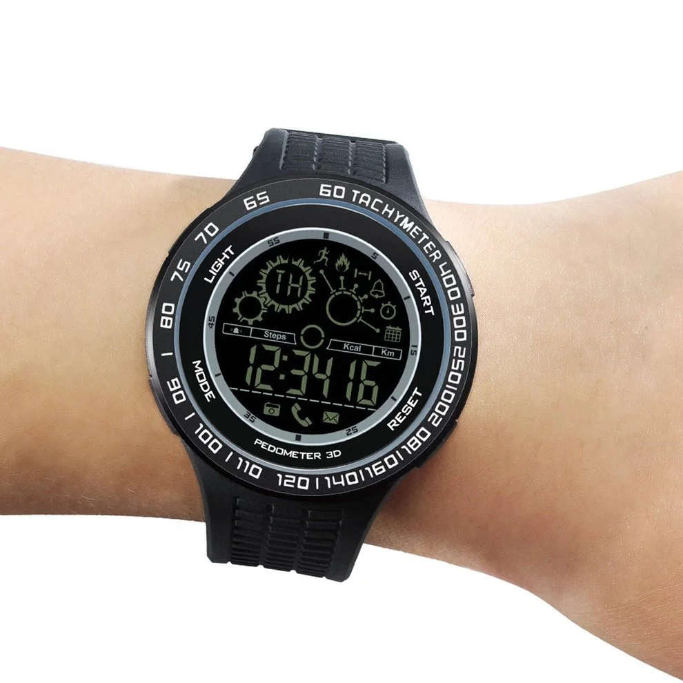 Спорт Смарт часы Водонепроницаемый шагомер движения монитор сверхдальние ожидания Smartwatch для Android для iOS