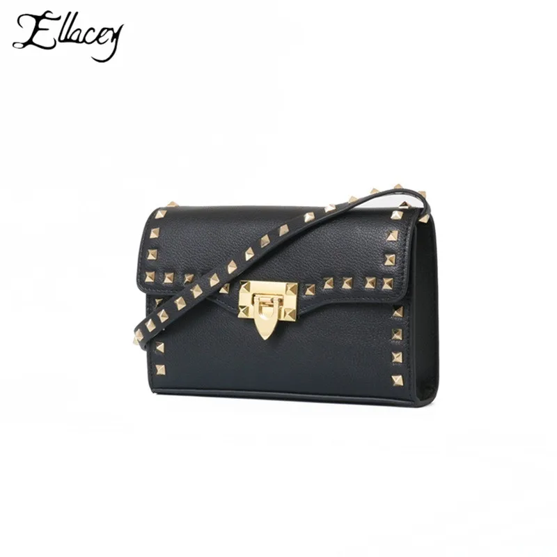 

New Fashion Women High Quality Genuine Leather Shoulder Bag Trend Crossbody Bag For Women Rivet Mini Handbag Ladies Hand Bags