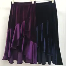 Кружева Высокая талия женские юбки осень зима новые модные однотонные милые стильные женские юбки высокого качества женские юбки gx969