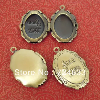 

Vintage Photo Locket Multi-color Plated Snow White Pendant Settings for Sweater Jewerly Necklace Making Findings