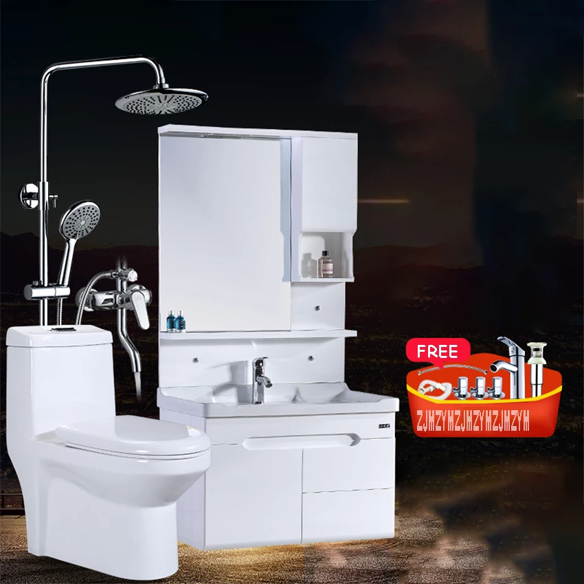 WJS-5211 Modern Simple Whole Bathroom Cabinet Combination One Piece Toilet Set Sanitary Ware Shower Bath Suit With A Sink WJS-5211 Modern Simple Whole Bathroom Cabinet Combination One Piece Toilet Set Sanitary Ware Shower Bath Suit With A Sink