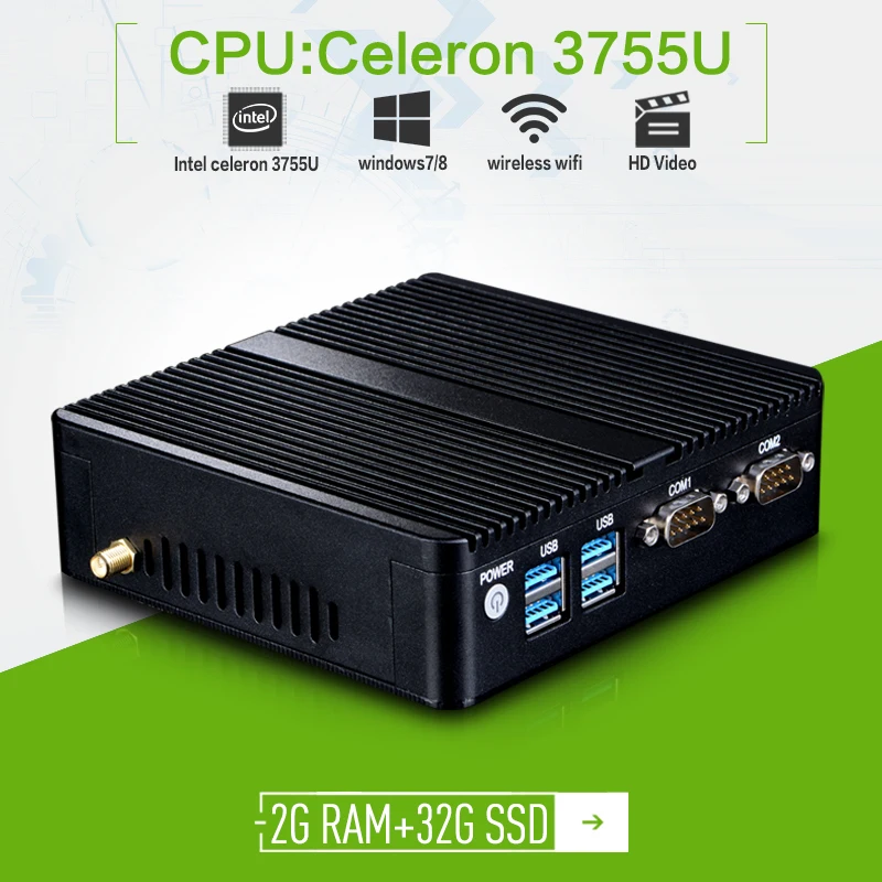 Hot on sale X30-3755U 2*lan 2*COM Mini PC VGA Business Mini PC Support VGA/HDMI With USB3.0 Industry PC