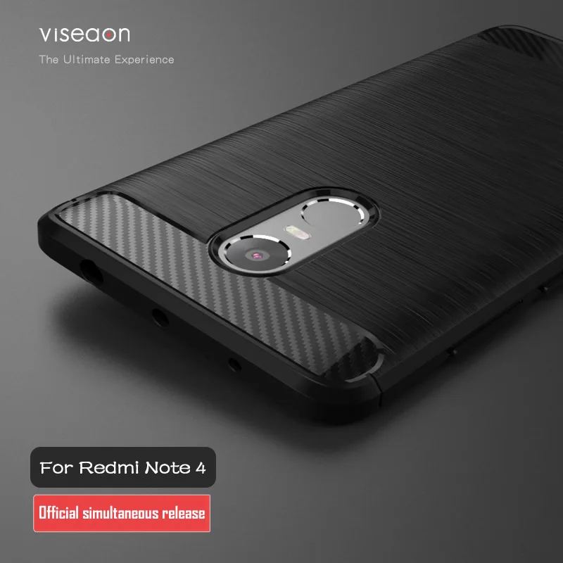 For Xiaomi Redmi Note 4 4pro Cases Cover Carbon Fiber Texture Brushed Soft Silicone TPU Back Cover For Xiaomi Redmi Note 4/4pro