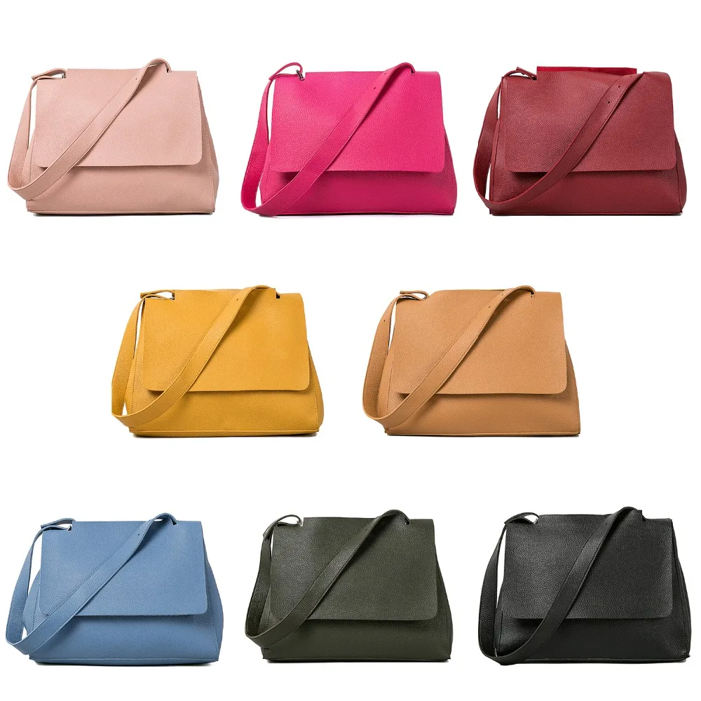 Женская сумка-тоут, простая сумка на плечо, одноцветная сумка из искусственной кожи, сумки на одно плечо, женские сумки, женская сумка-мессенджер | VK5117