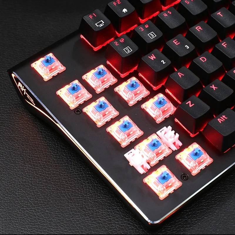 Royal Kludge RK G87 USB Проводная эргономичная Механическая игровая клавиатура с белой подсветкой Cherry/RK черная, синяя, коричневая, красная ось