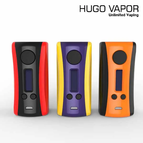 Original HugoVapor TRX167 Box Mod E Cigarette Yoko Vape VW TC Mod Vaporizer with Evolv DNA250 Chip for eCigs Atomzier Tank Vape