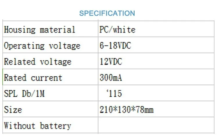 DC 12 V 115dB овальная Крытая проводная сирена Мини Рога домашняя сигнализация звуковая сигнализация