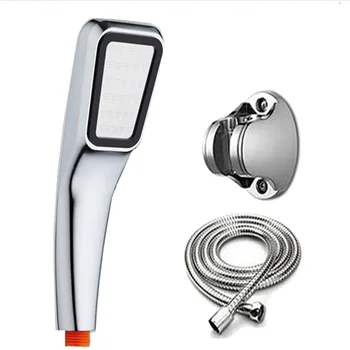 

3pcs / set 300 hole Pressurized Water Saving Shower Head + 1.5m hose + base for Rain shower watering Bathroom fixture