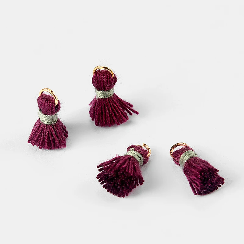 20 Pcs Cotton Tassel Pendants Boho Keyring / Jewelry / Bags / Cellphone Making Charm Accessories DIY