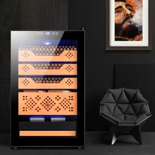 Черный FK-68C2 охладитель температуры и влажности кедровая деревянная полка влажность регулируемое увлажнение шкафчик электрическая сигара Humidor