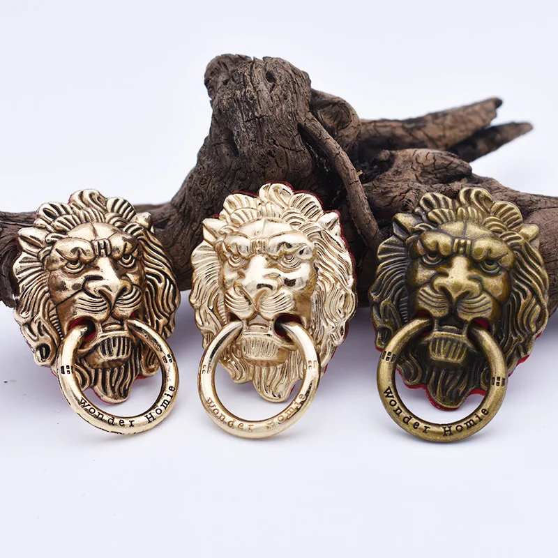 

Lion Mobile Phone Ring Bracket Full Metal Plating Retro Wind 360 Degree Rotating Mobile Phone Shell Universal Ring Phone Holders