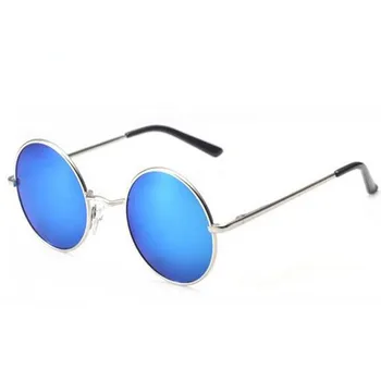 

Classic round men women retro sunglasses with case screwdriver set free UV400 male driving sunglasses