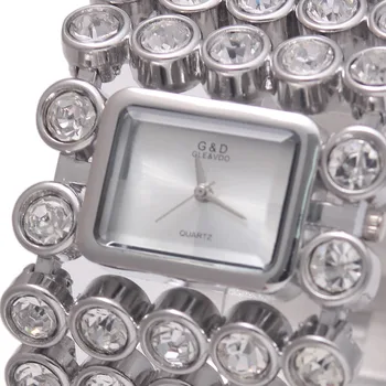 

A134 G&D Women Quartz Wristwatches Brand Luxury Silver Lady Bracelet Watches Dress Watch Relojes Mujer Relogio Feminino Gift