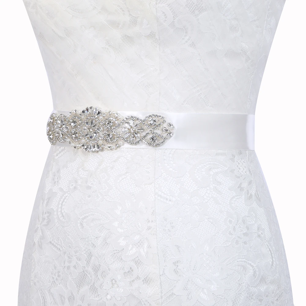 Inofinn WH66 кристалл свадебные аксессуары атласное свадебное платье пояс для невесты лента пояс-кушак Пояс для вечерних выпускных платьев