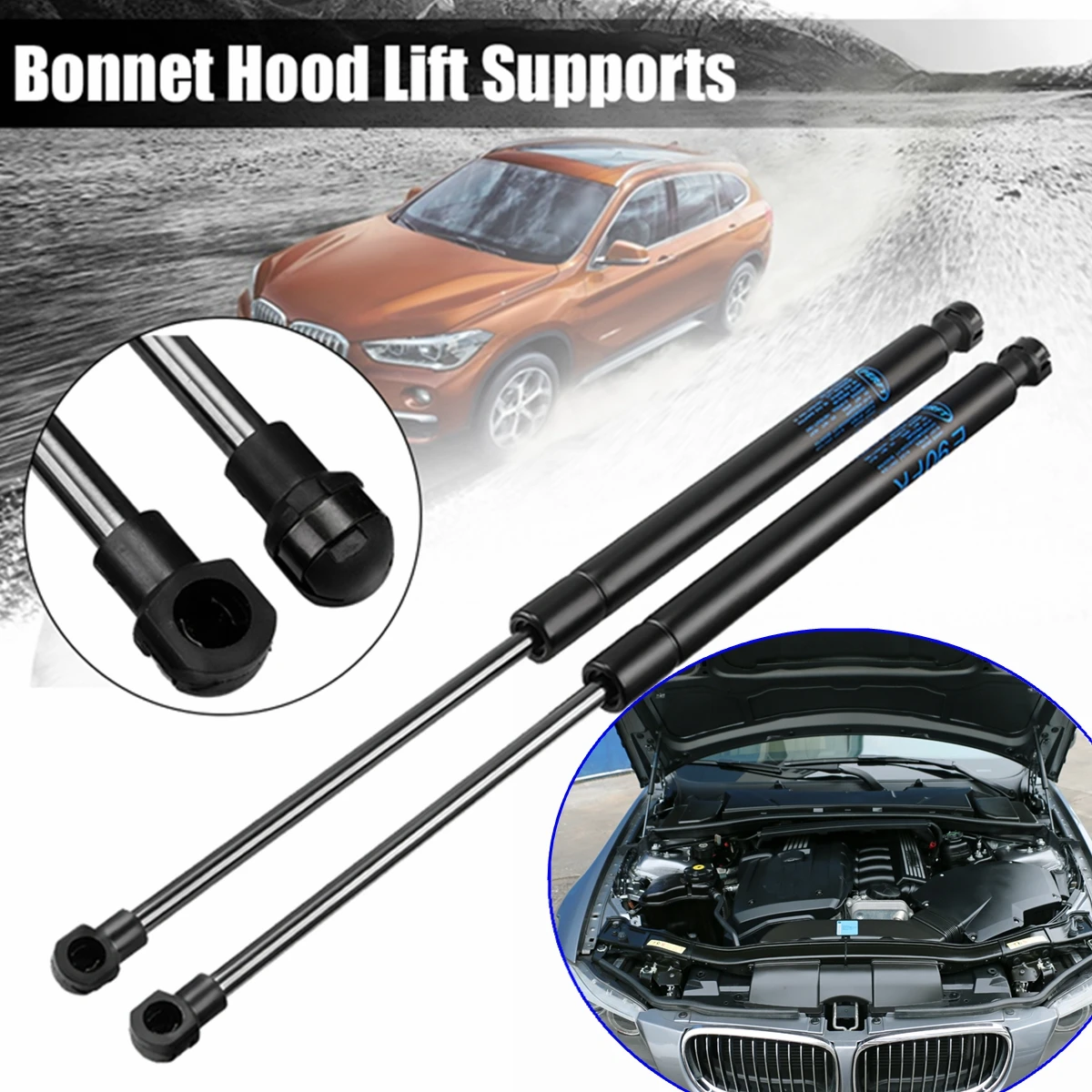 

High Quality 2pcs Car Front Bonnet Hood Lift Supports Shock Struts for BMW 3 SERIES E90 E91 E92 E93 2005-2013