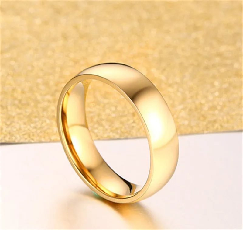 Простые классические один кристалл обручальные кольца для Для женщин Для мужчин золото Цвет Нержавеющая сталь пара группа любителей ювелирных подарок 2 шт./пара