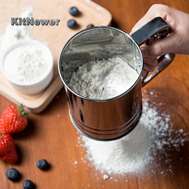 

High quality Stainless Steel Sieve Cup Powder Flour Mesh Sieve Baking Tools For Cakes Decorating Pastry Tools Bakeware