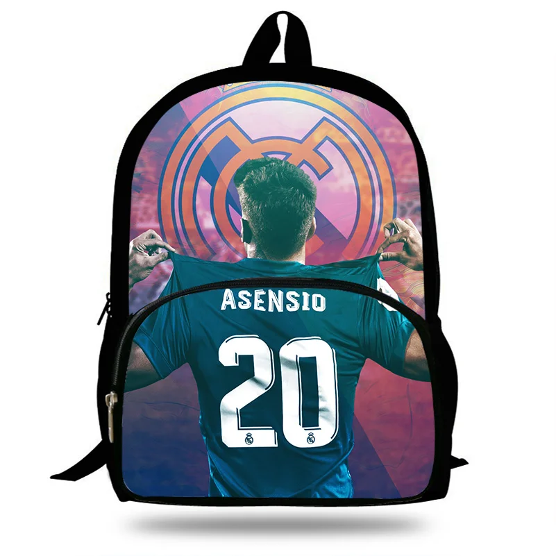 New Oxford fabric school bags for boys kids backpack Marco Asensio Football Star bookbag  primary students children's bag