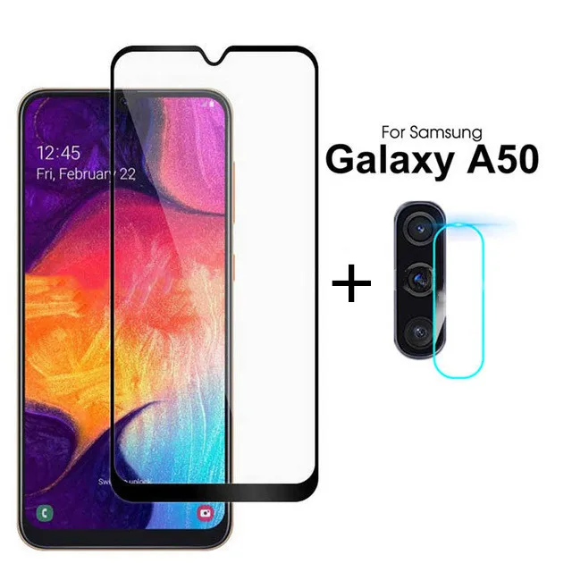 2-в-1 защитная пленка из закаленного стекла для samsung galaxy A20 A30 A40 A50 A70 Камера защитное устройство для объектива на M20 M30 A7 A8 A9 защитная пленка объектива защитное стекло - Цвет: For A50