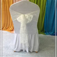 50 шт. " х 108" Кружево стул Пояса лук Настольная дорожка скатерти, салфетки Ткань Вытяжки юбка наложения белье партии свадебные Аксессуары