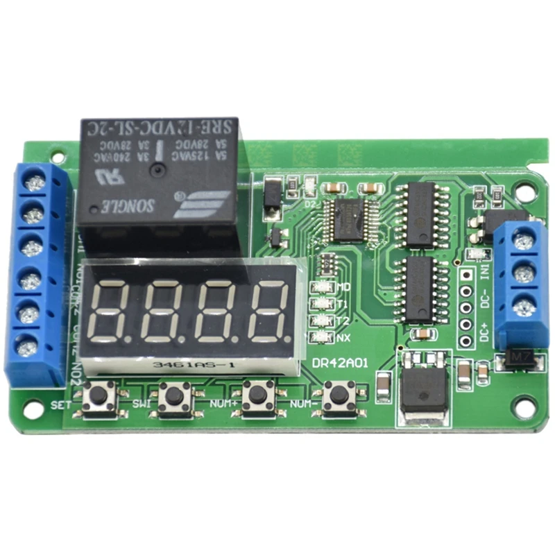 

Dc12V Dpdt Relay Cycle Timer Module Delay Time Polarity Audio Motor Switching