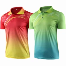 Быстросохнущая дышащая рубашка для бадминтона для женщин и мужчин, летняя спортивная футболка для бега, тренировочная командная игра, футболки для бега, тенниса