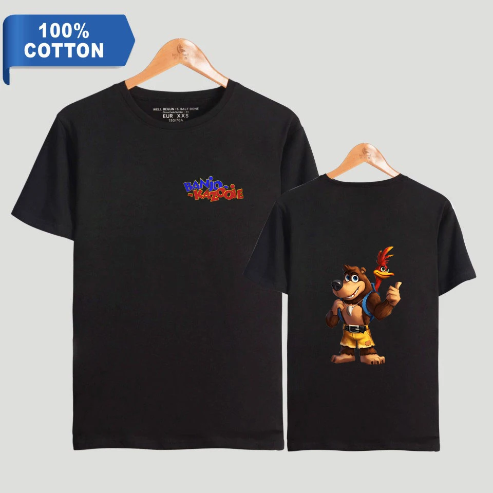Banjo Kazooie 100% хлопок модные популярные повседневные футболки с коротким рукавом