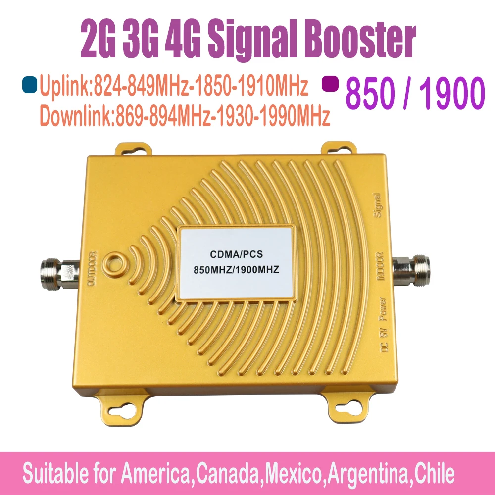 850 1900 МГц усилитель 65dB усиление 2g 3g 4g LTE сотовый телефон усилитель cdma/шт Мобильный телефон антенный усилитель дома