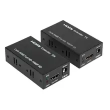 1080P 3D HDMI удлинитель Ethernet конвертер сеть HDMI передатчик приемник через CAT5/6 один кабель 6,75 Гбит/с