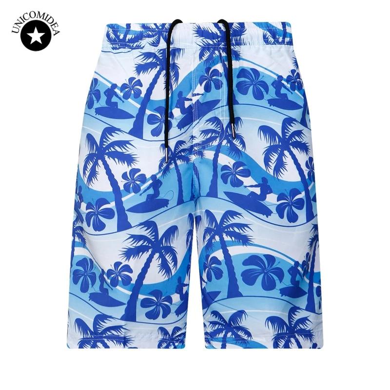 Мужские пляжные шорты быстросохнущие повседневные мужские шорты бермуды Homme шорты Гавайская Пальма с 3d принтом Мужские шорты