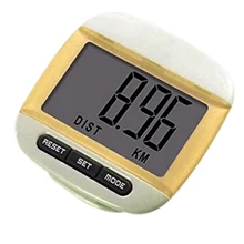 SZ-LGFM-Multifunction LCD Pedometer Walking, Step, Distance, Calorie Calculation Counter -Yellow