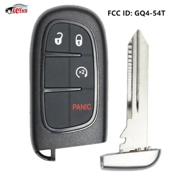

KEYECU Remote Start Smart Car Key Fob 4 Button 433MHz ID46 Chip for Ram 1500, 2500, 3500 2013-2019 - GQ4-54T