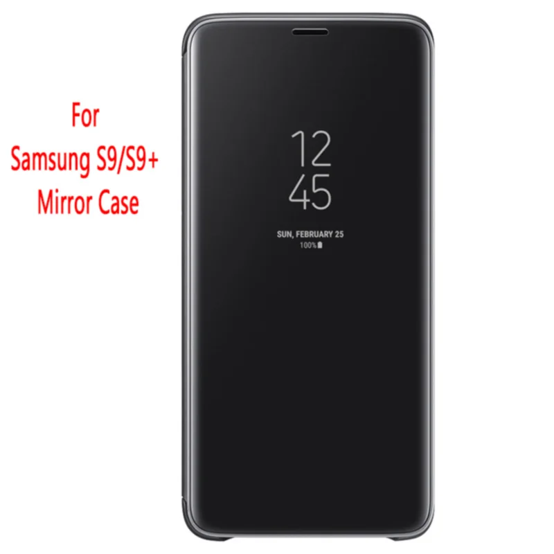 

For Samsung Galaxy S9 S 9 Plus Clear View Standing Cover Mirror Case 360 Cute Luxury S9plus Protective Standing flip Case