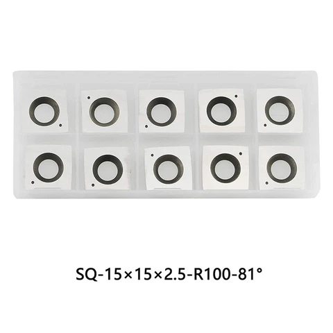 Raio de Carpintaria Carboneto de Inserção Cabeça da Escova Quadrado com 4 4-borda para Byrd 2.5mm Jornal Helicoidal 10pcs 15mm . 59 100mm x