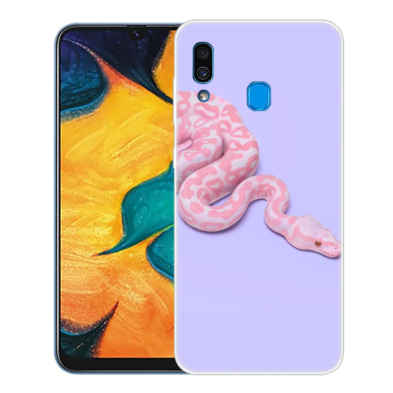 Розовый кожаный чехол для телефона Lavaza со змеиным чешуей Samsung Galaxy A70 A60 A50 A40 A30 A20 A10