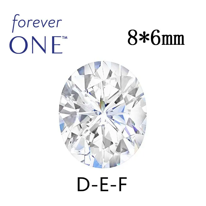 8x6MM Forever One 1.5CT VS DEF Colorless Oval Cut Loose Moissanite Gem | Украшения и аксессуары