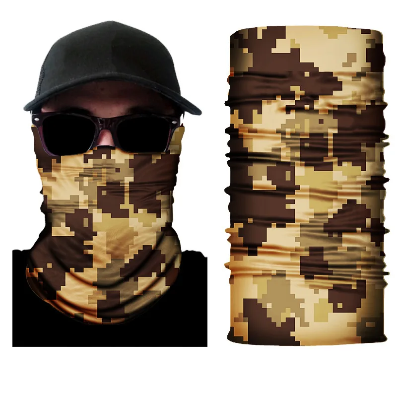

5Pcs/lot 3D Printing Camouflage Outdoor Riding Masks Magic Headscarf Seamless Multifunctional Neck Warmer Bandana A2046YPC