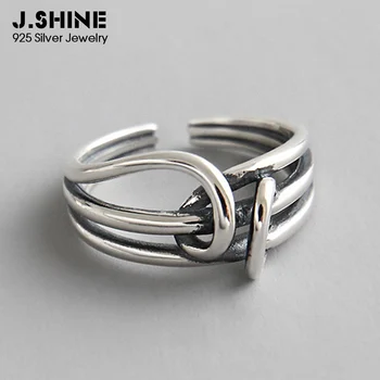 

JShine Antique Retro 925 Silver Rings Weaving Knot Ring for Decoration 925 Sterling Silver Finger Ring Female Fine Jewelry