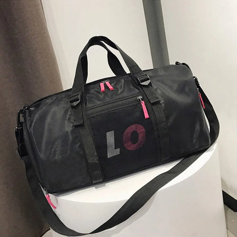 Нейлоновое черное унисекс отделение для сухого и мокрого рюкзака, повседневные дорожные сумки на выходные, сумки для переноски багажа, сумки через плечо
